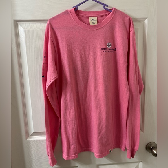 Simply Southern Pink Long Sleeve Shirt - S - Picture 1 of 3